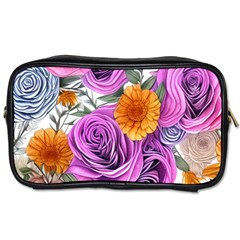 Country-chic Watercolor Flowers Toiletries Bag (one Side) by GardenOfOphir