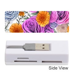 Country-chic Watercolor Flowers Memory Card Reader (stick) by GardenOfOphir