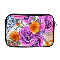 Country-chic Watercolor Flowers Apple Macbook Pro 17  Zipper Case by GardenOfOphir