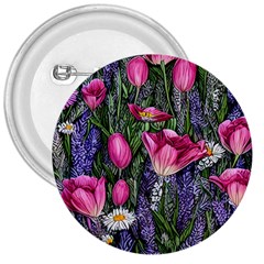 Cheerful Watercolor Flowers 3  Buttons by GardenOfOphir