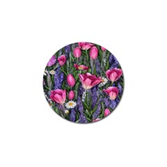 Cheerful Watercolor Flowers Golf Ball Marker (10 Pack) by GardenOfOphir