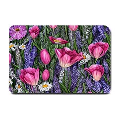 Cheerful Watercolor Flowers Small Doormat by GardenOfOphir