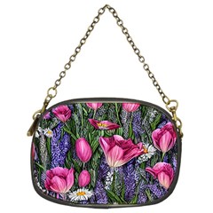 Cheerful Watercolor Flowers Chain Purse (two Sides) by GardenOfOphir