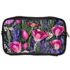 Cheerful Watercolor Flowers Toiletries Bag (one Side) by GardenOfOphir