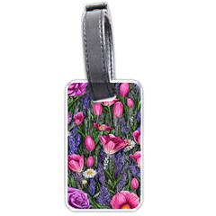 Cheerful Watercolor Flowers Luggage Tag (one Side) by GardenOfOphir