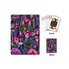 Cheerful Watercolor Flowers Playing Cards Single Design (mini) by GardenOfOphir