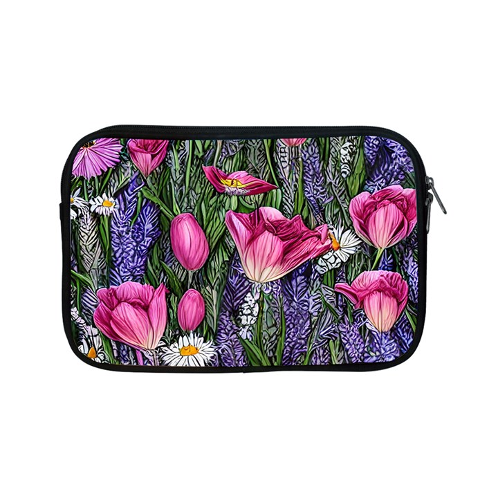 Cheerful Watercolor Flowers Apple iPad Mini Zipper Cases