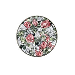 Retro Topical Botanical Flowers Hat Clip Ball Marker (4 Pack) by GardenOfOphir