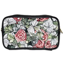 Retro Topical Botanical Flowers Toiletries Bag (one Side) by GardenOfOphir