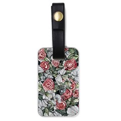 Retro Topical Botanical Flowers Luggage Tag (one Side) by GardenOfOphir