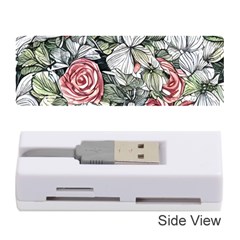 Retro Topical Botanical Flowers Memory Card Reader (stick) by GardenOfOphir