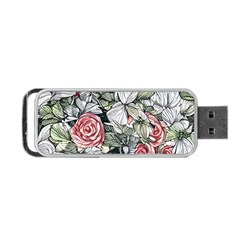 Retro Topical Botanical Flowers Portable Usb Flash (two Sides) by GardenOfOphir