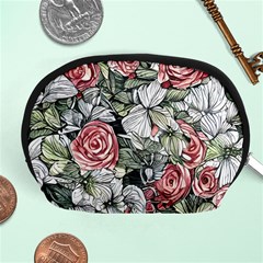 Retro Topical Botanical Flowers Accessory Pouch (medium) by GardenOfOphir