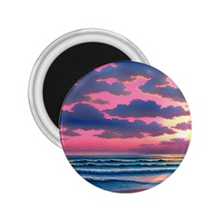 Sunset Over The Beach 2 25  Magnets by GardenOfOphir