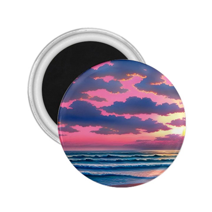 Sunset Over The Beach 2.25  Magnets