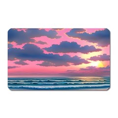 Sunset Over The Beach Magnet (rectangular) by GardenOfOphir