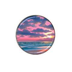 Sunset Over The Beach Hat Clip Ball Marker (4 Pack) by GardenOfOphir