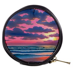 Sunset Over The Beach Mini Makeup Bag by GardenOfOphir