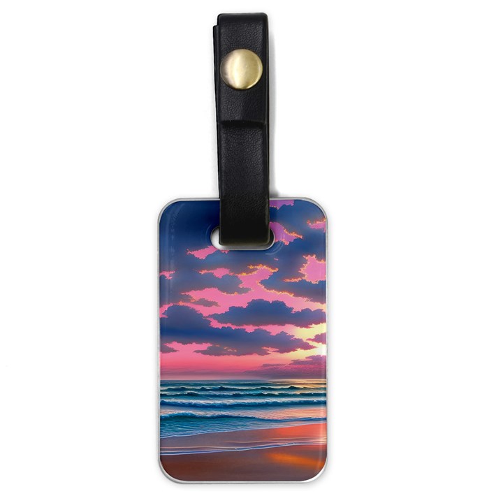 Sunset Over The Beach Luggage Tag (one side)