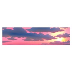 Sunset Over The Beach Oblong Satin Scarf (16  X 60 ) by GardenOfOphir