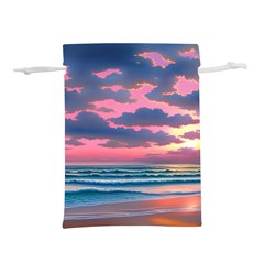 Sunset Over The Beach Lightweight Drawstring Pouch (s) by GardenOfOphir