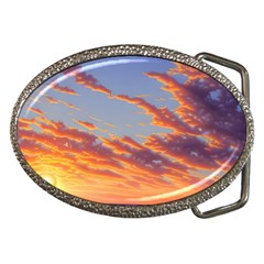 Summer Sunset Over Beach Belt Buckles by GardenOfOphir