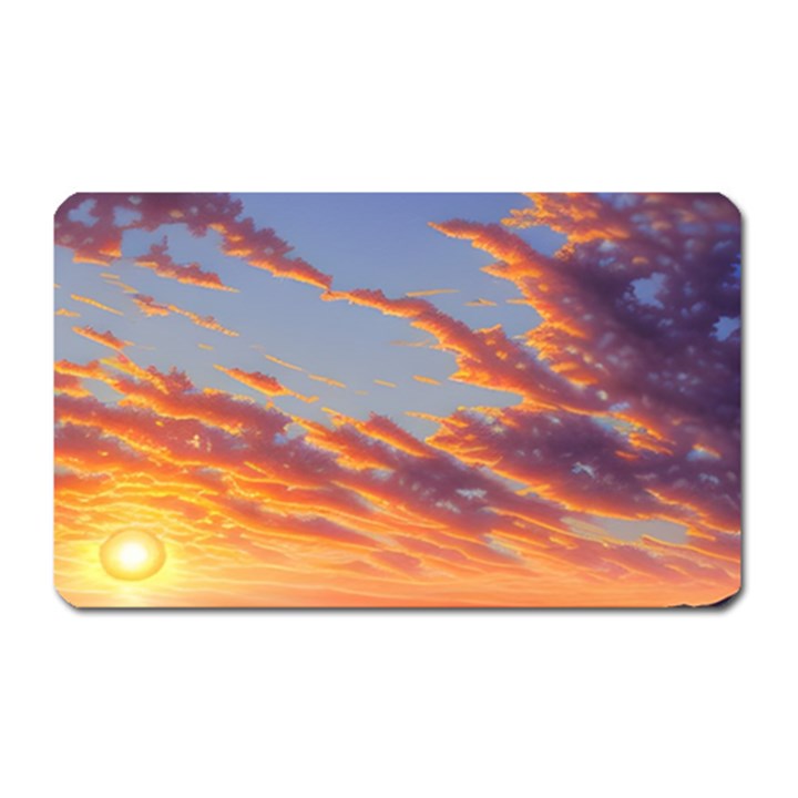 Summer Sunset Over Beach Magnet (Rectangular)