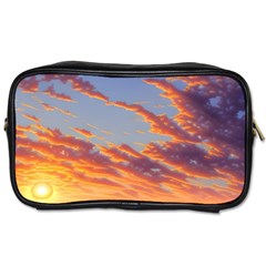 Summer Sunset Over Beach Toiletries Bag (two Sides) by GardenOfOphir