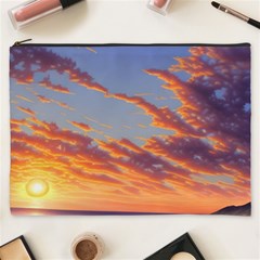 Summer Sunset Over Beach Cosmetic Bag (xxxl) by GardenOfOphir