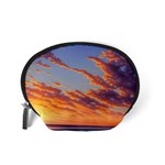 Summer Sunset Over Beach Accessory Pouch (Small) Back