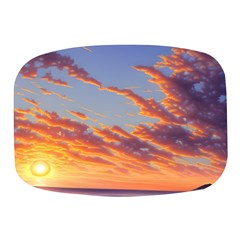 Summer Sunset Over Beach Mini Square Pill Box by GardenOfOphir