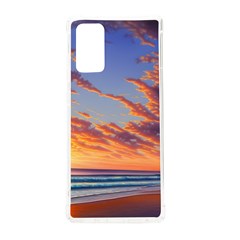 Summer Sunset Over Beach Samsung Galaxy Note 20 Tpu Uv Case by GardenOfOphir