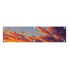 Summer Sunset Over Beach Banner And Sign 4  X 1  by GardenOfOphir