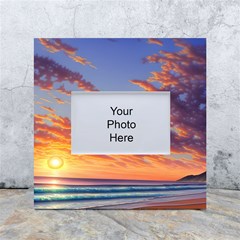 Summer Sunset Over Beach White Box Photo Frame 4  X 6  by GardenOfOphir