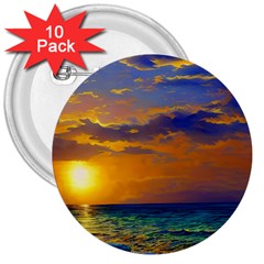 Nature Sunset 3  Buttons (10 Pack)  by GardenOfOphir