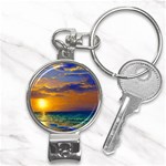 Nature Sunset Nail Clippers Key Chain Front