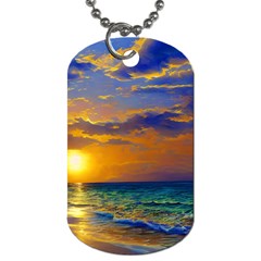 Nature Sunset Dog Tag (two Sides) by GardenOfOphir