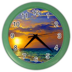 Nature Sunset Color Wall Clock by GardenOfOphir