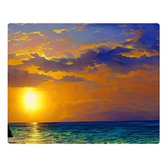 Nature Sunset Premium Plush Fleece Blanket (large) by GardenOfOphir