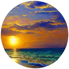 Nature Sunset Wooden Puzzle Round by GardenOfOphir