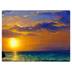 Nature Sunset One Side Premium Plush Fleece Blanket (extra Small)