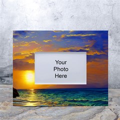 Nature Sunset White Tabletop Photo Frame 4 x6  by GardenOfOphir