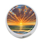 Waves At Sunset 4-Port USB Hub (Two Sides) Front