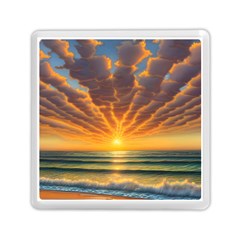 Waves At Sunset Memory Card Reader (square) by GardenOfOphir