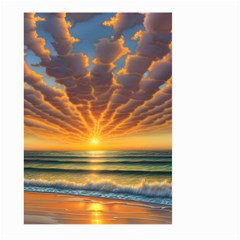 Waves At Sunset Large Garden Flag (two Sides) by GardenOfOphir