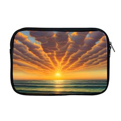 Waves At Sunset Apple Macbook Pro 17  Zipper Case by GardenOfOphir