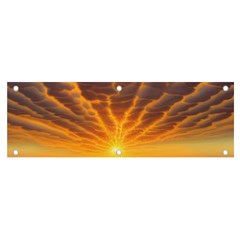 Waves At Sunset Banner And Sign 6  X 2  by GardenOfOphir