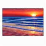 Golden Sunset Over Beach Postcards 5  x 7  (Pkg of 10) Front