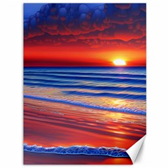 Golden Sunset Over Beach Canvas 36  X 48  by GardenOfOphir