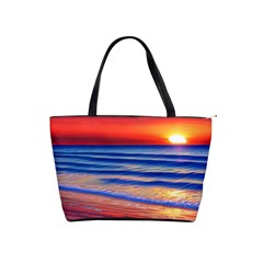 Golden Sunset Over Beach Classic Shoulder Handbag by GardenOfOphir